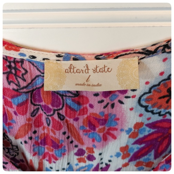 Altar'd State boho long-sleeved shorts romper - Picture 2 of 8